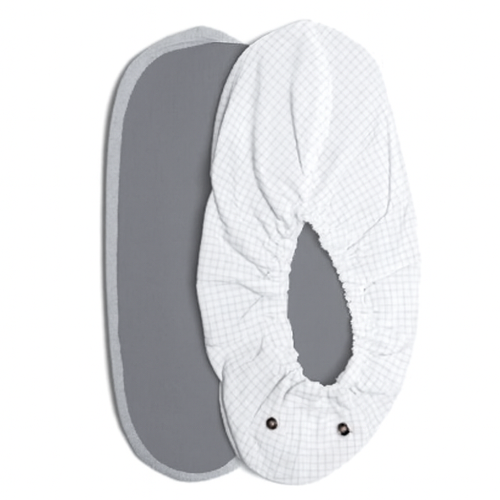 Antistatic Cleanroom Shoe Covers with Non-Slip Sole, Gray
